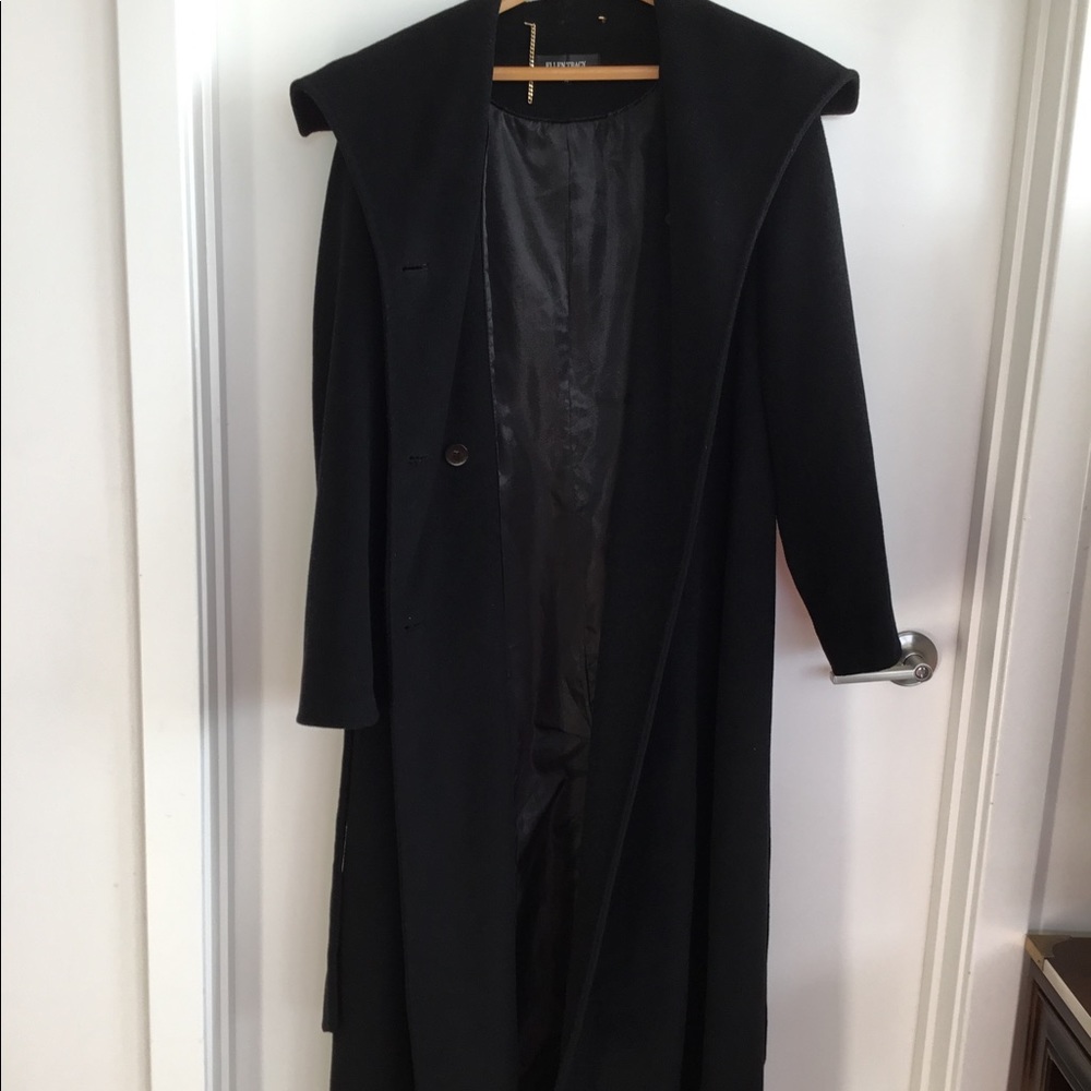 Ellen Tracy Black Wool Coat $240 Size 14 - Picture 3 of 6
